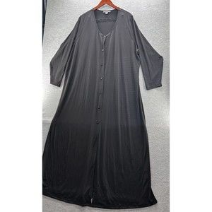 JESSICA LONDON Women's Black Button Down Plus Maxi Dress size 20/24 (A5 )